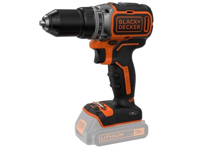BLACK+DECKER BL186N - Bor/driver - ledningfri - 2-hastigheders - nøgleløs borepatron 13 mm - 52 N·m - intet batteri - 18 V - SOLO
