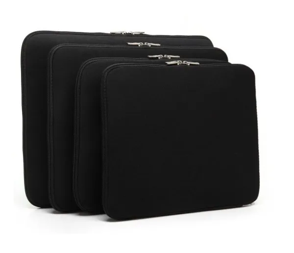 Neopren sleeve med lynlås - sort - 12 (310 x 230 mm)