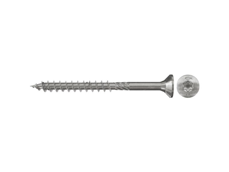 Fischer Skruer - Undersænket - 4,5X70mm - Tx20 - Galvaniseret - 100 Stk