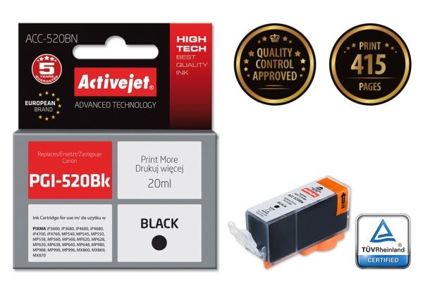 Tusz Activejet Tusz Acc-520Bn / Pgi-520Bk (Black)