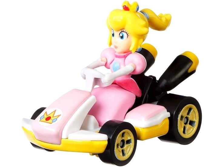 Hot Wheels Mario Kart Replica 1:64 Die-Cast Peach, Go-Kart, 3 Jahr(e), Kunststoff, Metall, Mehrfarbig