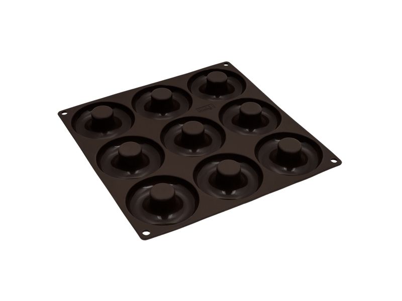 Lurch 00085094, Donut Mould, Rectangular, Flat Surface, -40 °C, 240 °C, Brown