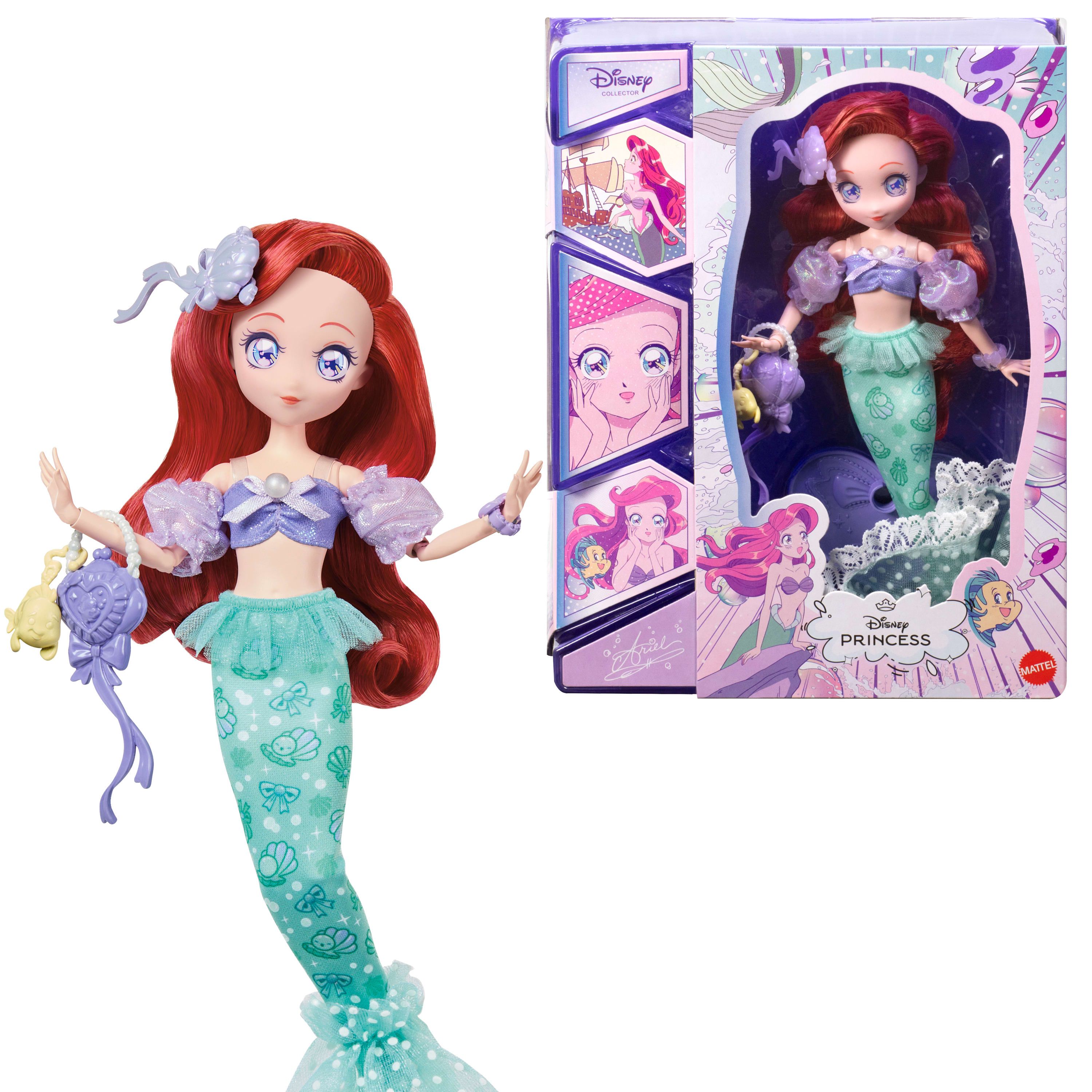Disney Princess Disney Collector Ariel Manga Doll, Mode Dukke, Pige, 6 År, Dreng/Pige, 230 Mm, Flerfarvet