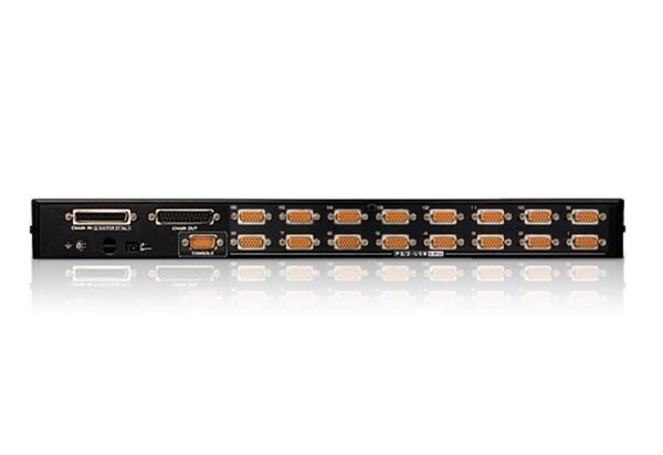 Aten 16-Port-Ps/2-Usb-Vga-Kvm-Switch Mit Daisy-Chain-Port Und Unterstützung Von Usb-Peripherie, 2048 X 1536 Pixel, Qxga, Rack-Einbau, 6,6 W, 1U, Schw
