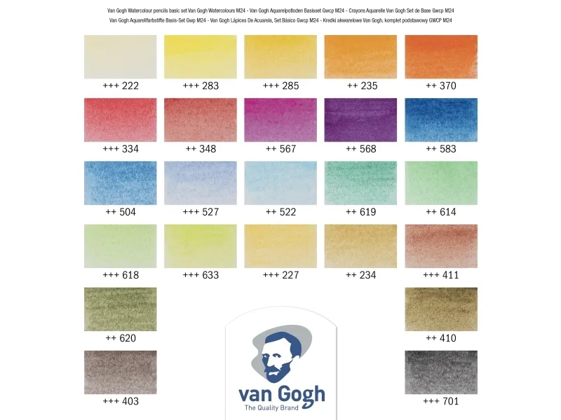 Van Gogh Watercolour pencil basic set 24 colours | Skola & Hobby - Konstmaterial - Pennor | GameStuff