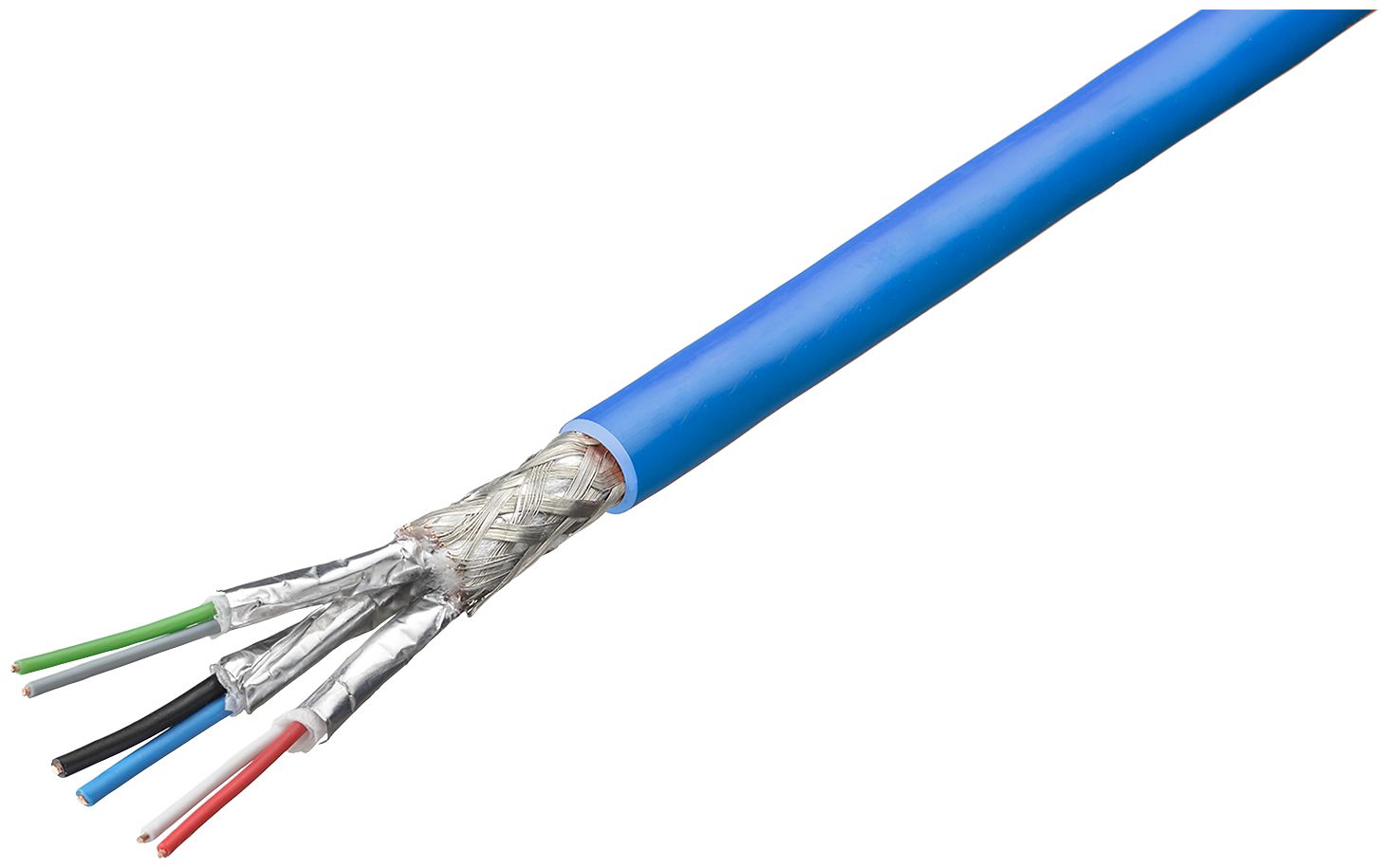 Specialkabel med blå kappe tilslutning af samleboks 10.8 mm uden stik