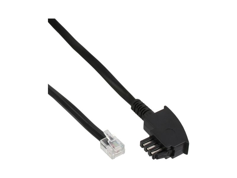 Inline Tae-N Anschlusskabel, Tae-N Zu Rj11 (6P4c), 10M, 10 M, Tae-N, Tae-N, Stecker, Stecker, Schwarz