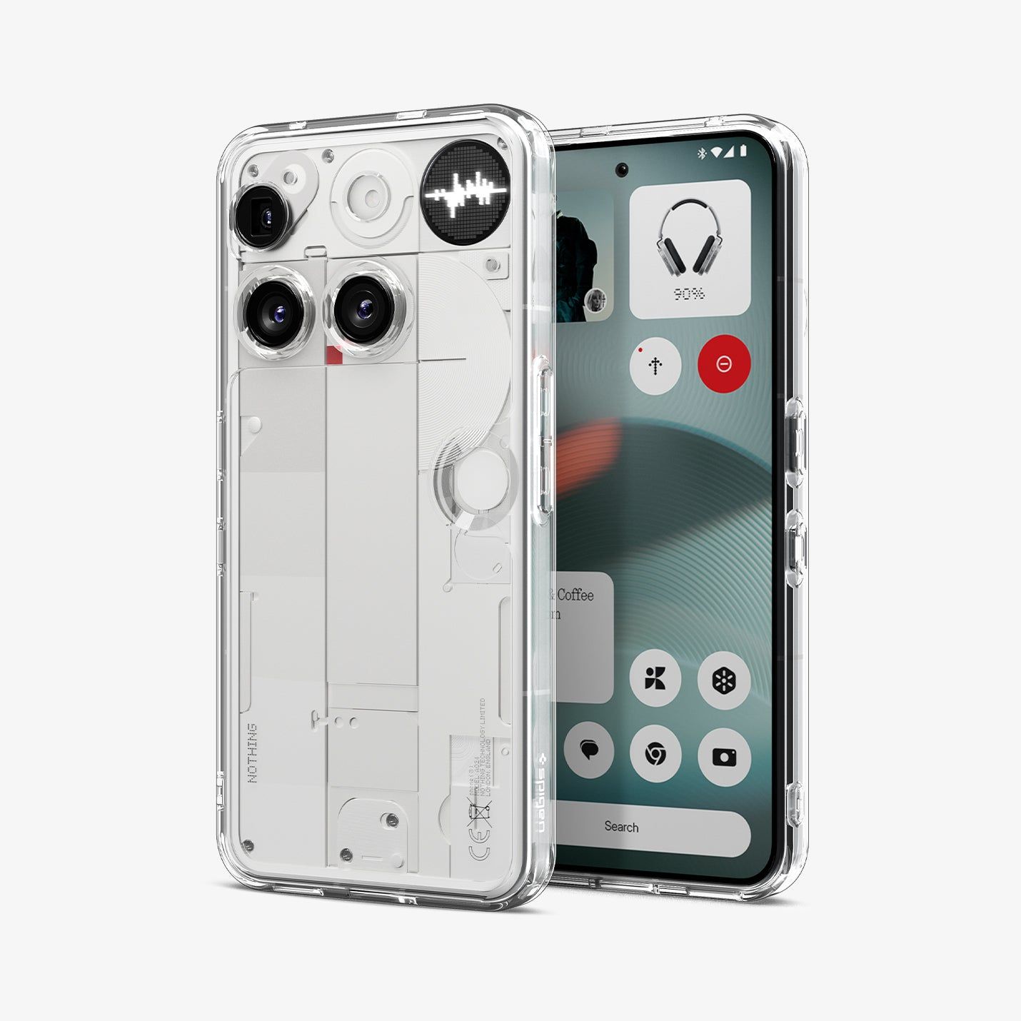 Spigen Ultra Hybrid, Cover, Nothing, Phone 3, 16,9 cm (6.67), Transparent