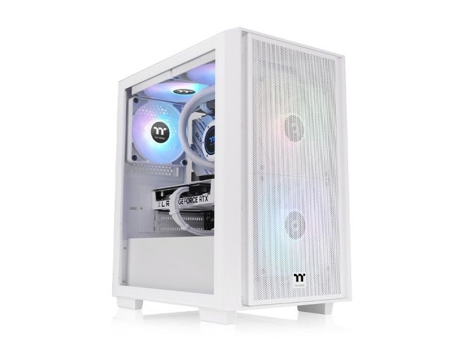 Thermaltake Versa H16 Tg Argb Pc-Gehäuse Mit Gehärtetem Glas, Weiß