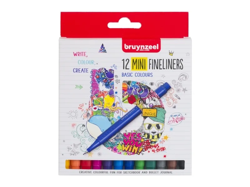 BRUYNZEEL SAKURA Bruynzeel Mini fineliner set 12 colours | Skola & Hobby - Konstmaterial - Markörer | GameStuff