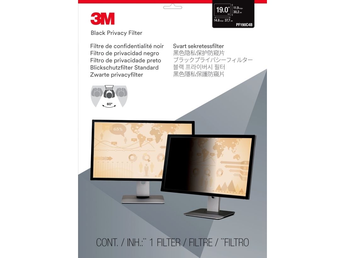 3M personvernfilter - Personvernfilter for skjerm - 19 - svart