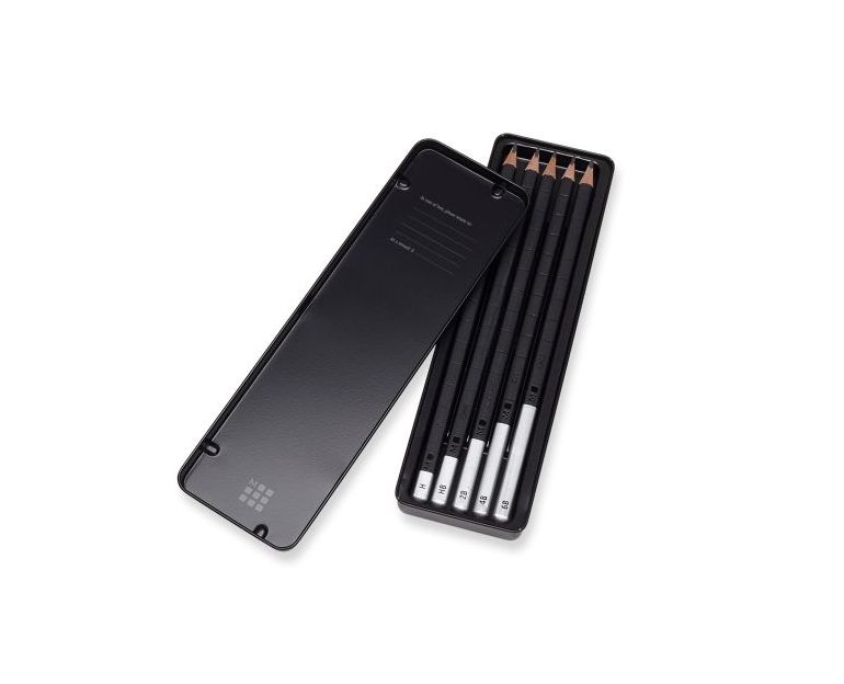 Moleskine 710470, Grafitpenna, Svart, Silver, Svart, 3 mm, FSC, Metallåda | Skrivredskap - Blyertspennor & pencils - Blyertspennor | GameStuff