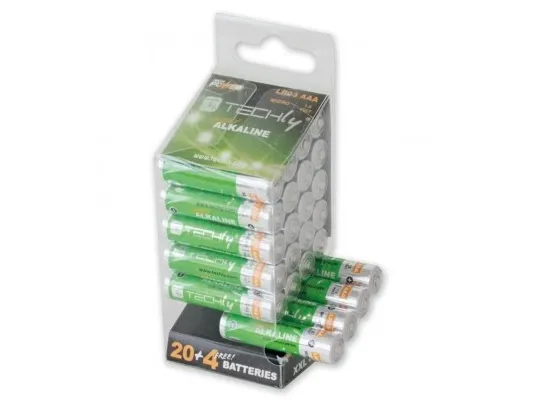 Techly LR03 AAA 1.5V, Engångsbatteri, AAA, Alkalisk, 1,5 V, 24 styck, Multifärg | EL Artiklar - Batteri - AAA-batterier | GameStuff