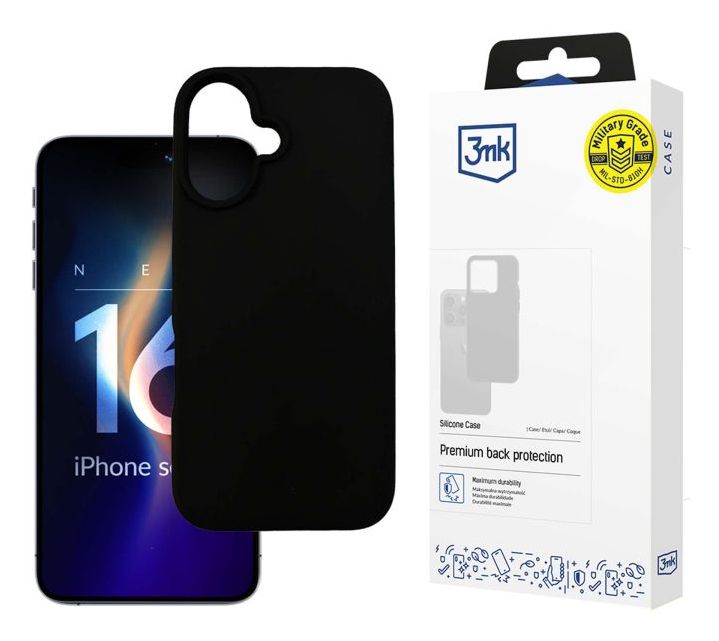 3Mk 5903108586627, Cover, Apple, Iphone 16 Plus, 17 Cm (6.7"), Schwarz