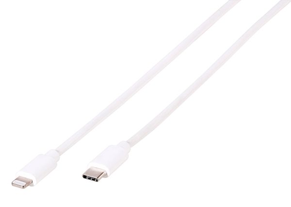 Vivanco Charging, 1 M, Lightning, Usb C, Hanstik, Hanstik, Hvid