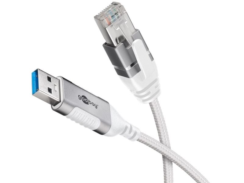 Goobay 74384 USB 3.0 Type-A til RJ45 kabel 5 m - hvid