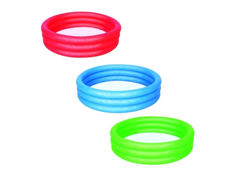 Bestway 51027, Oppustelig pool, 480 L, Rund, 2 År, Vinyl, Sort, Grøn, Rød