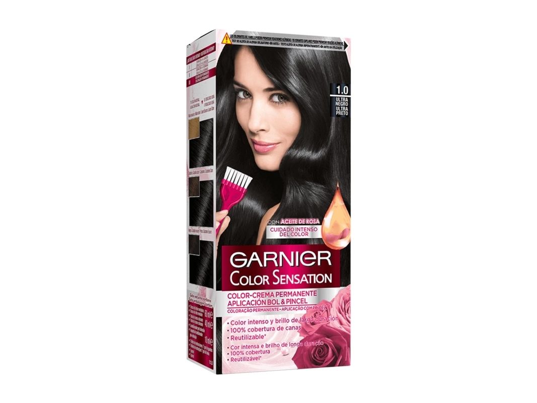 Garnier Color Sensation Permanent Cream Hair Color 10 Ultra Black