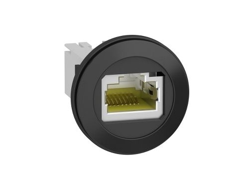Schneider Electric Harmony rj45 udtag til montage i ø22 mm. hul for ethernet, hun/hun stik på begge sider