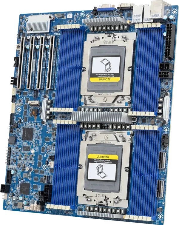 Gigabyte Mainboard Mz73-Lm2 (Rev. 3.X) Amd Epyc E-Atx Dual Socket Sp5 Retail