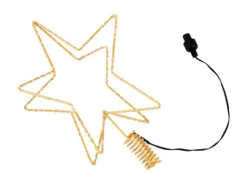 3D-stjärna med ljus och kontakt för julgran 32x25x25 cm NORDIC WINTER (780-086) | Julen - För julgranen - Konstgjorda julgranar | GameStuff