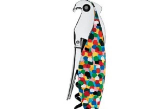 Alessi am32, Flügelkorkenzieher, Mehrfarbig, Aluminium, Polycarbonat (PC), 30 mm, 25 mm, 130 mm