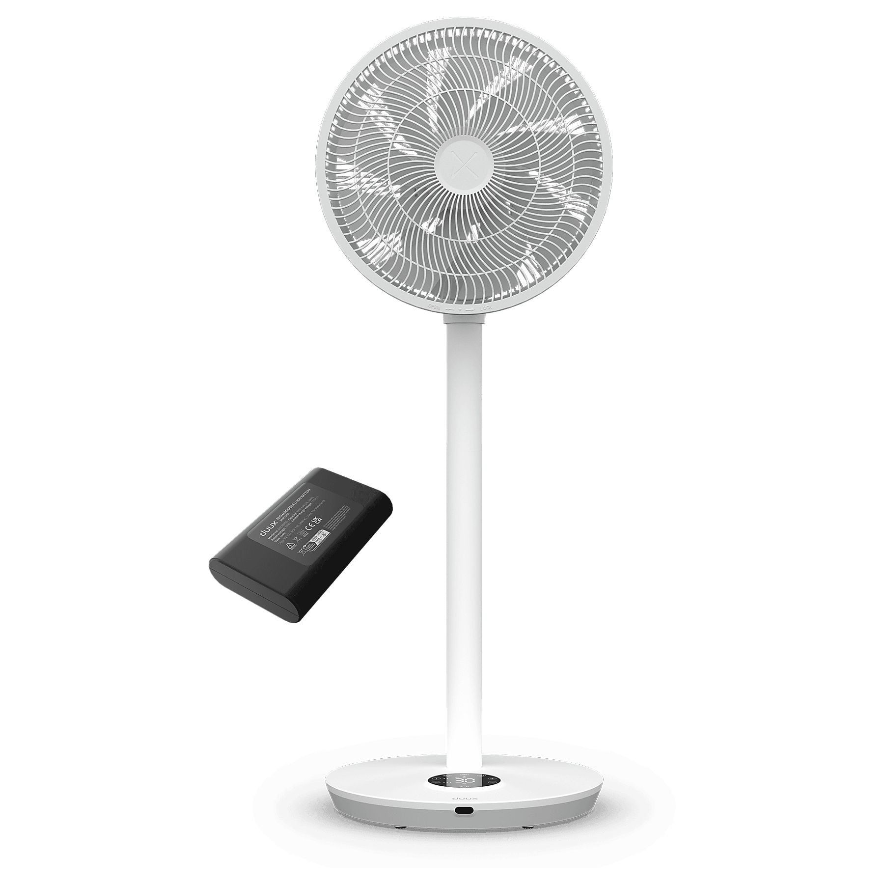 Duux Whisper Flex 2 vit med batteri