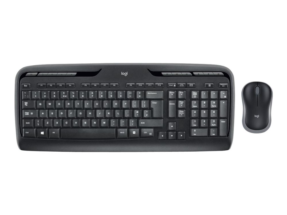 Logitech Mk330, Rf Trådløst, Pc/Server, Kontor, Sort, 10M, Usb, Us Sprog.