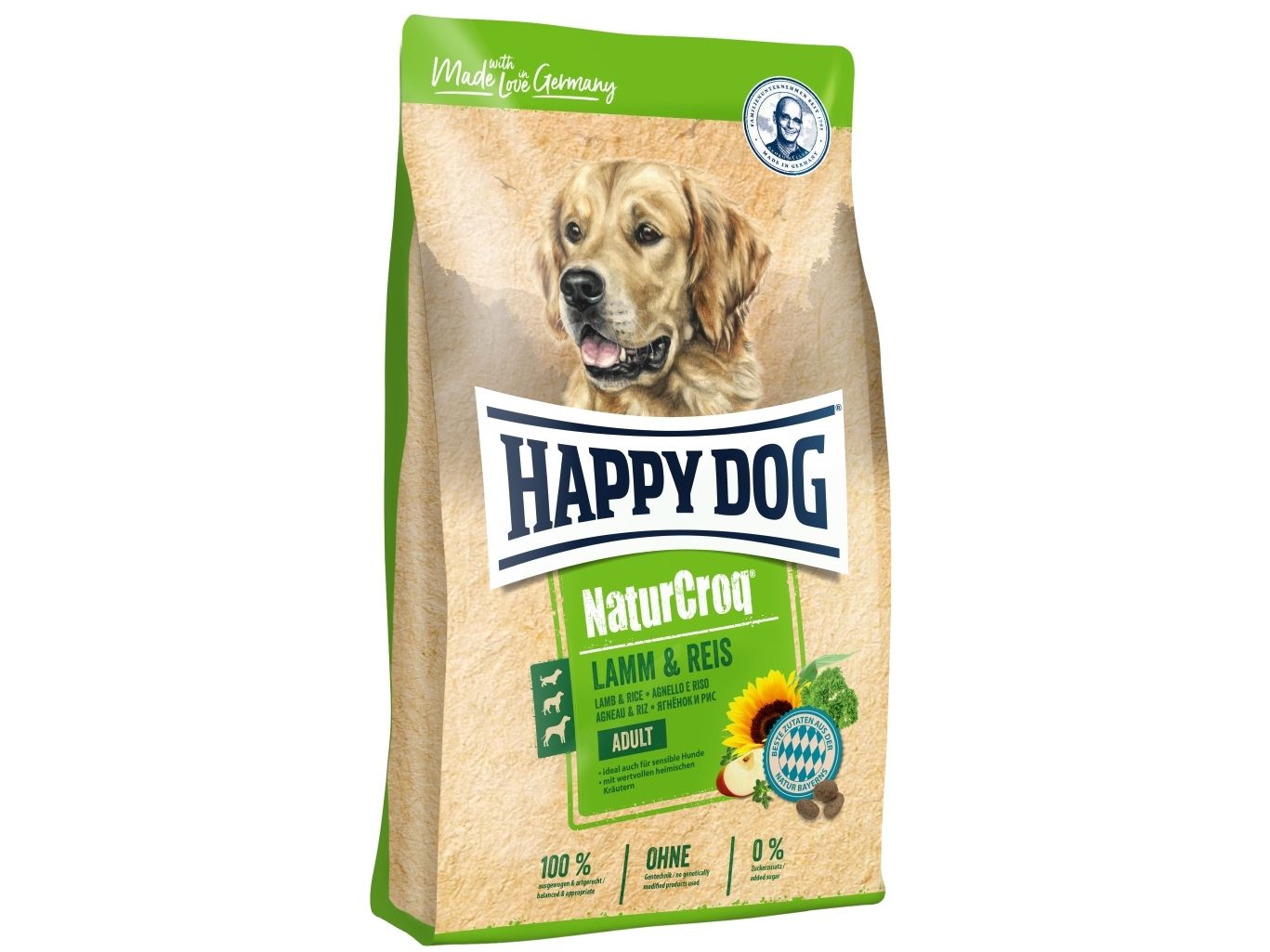Happy Dog Naturcroq Lamm & Reis, Adult, Lamm, Reis, 4 Kg
