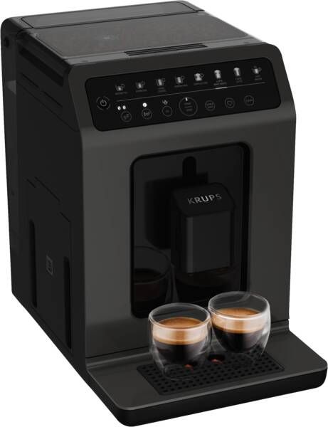 Krups Evidence EA89Z, Espressomaskin, 2,3 l, Kaffeb&ouml;nor, Inbyggd kvarn, Svart
