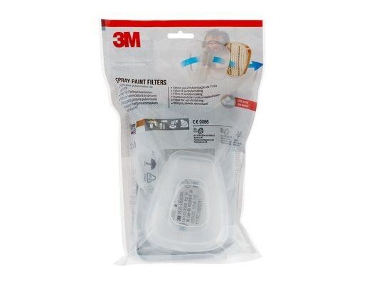 3M 7100140666 - Partikelfilter - 2 Stück - A2,P2 - Braun - 3M Serie 6000 - 7000 - Ce Zeichen 0086 (6002Cr)
