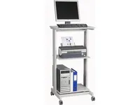 TWINCO TWIN CLICK Printer Stand 1 - Stående skrivebord - mobil - rektangulær - grå - grå sokkel
