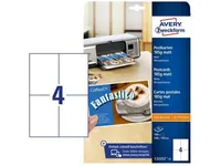 Avery Postkort/Navneskilte-Indstik 105x148 mm, printbare, mikroperforerede - (25 ark x 4 stk.)