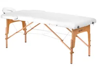 Produktfoto för Activeshop Hopfällbar massagebänk i trä Comfort Activ Fizjo Lux 2 segment 190x70 VIT