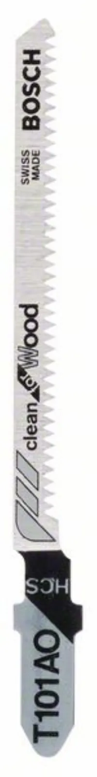 Bosch T101AO, Figursågblad, Trä, Stål med hög kolhalt (HCS), Svart, Grå, Rostfritt stål, 5,9 cm, 1,4 mm