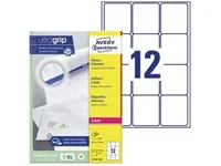 Produktfoto för Adresslappar avery, för laser, 63,5 x 72,0 mm, låda med 1.200 st.