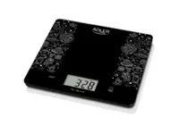 AD 3171, Elektronisk kjøkkenvekt, 10 kg, 1 g, Sort, Glass, Rektangel