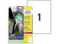 Avery Ultraresistente udendørs etiketter, 210 x 297 mm, 10 Etiketter, Hvid