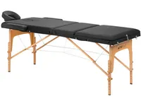 Produktfoto för Activeshop Hopfällbart massagebord i trä Comfort Activ Fizjo Lux 3 segment bord 190x70 svart