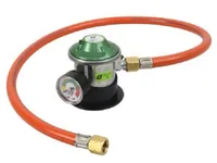 Cozze® regulatorsæt med slange 1,1 meter og regulator med manometer 2 x 1/4 DK/NO/FI/IS