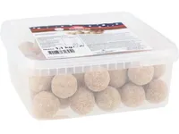 Toms Snebolde med nougat - med 65 stk. i plastbøtte