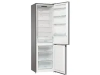 Gorenje NRK6202ES4 - Køleskab/fryser - bund-fryser - bredde: 60 cm - dybde: 59.2 cm - højde: 200 cm - 331 liter - Klasse E - struktureret grå metallisk