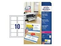 Avery Quick&Clean - Hvit - 220 g/m² - 25 stk 250) visittkort