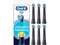 Oral-B iO Series Ultimate Clean tannbørstehoder – svarte – 6-pakning