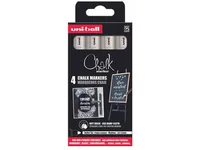 Uni Chalk marker sæt 4 stk PWE5 (4xwhite)