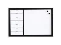 Magnetisk NAGA ugetavle whiteboard 60x40 cm hvid - dansk tekst