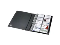 Sigel - Visitkortbog - 20 rum - præ-trykt: A-Z - for 90 x 58 mm - kapacitet: 400 kort - sort