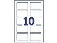 Avery Name Badge - Polypropylen (PP) - hvit - 50 x 80 mm 200 stk (20 ark x 10) etiketter til navneplater