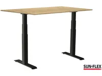 SUN-FLEX®EASYDESK ADAPT VI, Traffic Black, Birchlaminate, 160*80