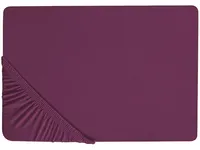 Beliani bomuldslagen 180 x 200 cm bordeaux JANBU Lumarko!